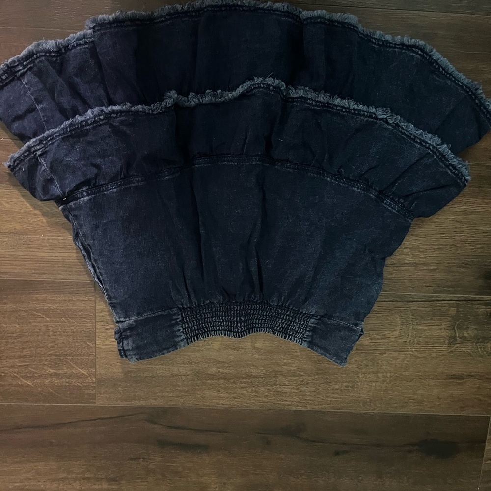 Pilcro Jean Ruffle Mini Skirt - Picture 4 of 4